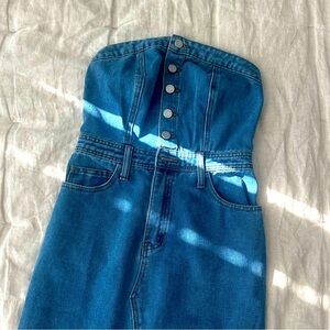 Midi denim dress